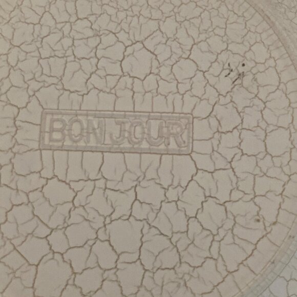 6 Piece BON JOUR Coasters Crackel Floral Design Stand Holder 6 Piece KOREN VTG - Picture 7 of 13